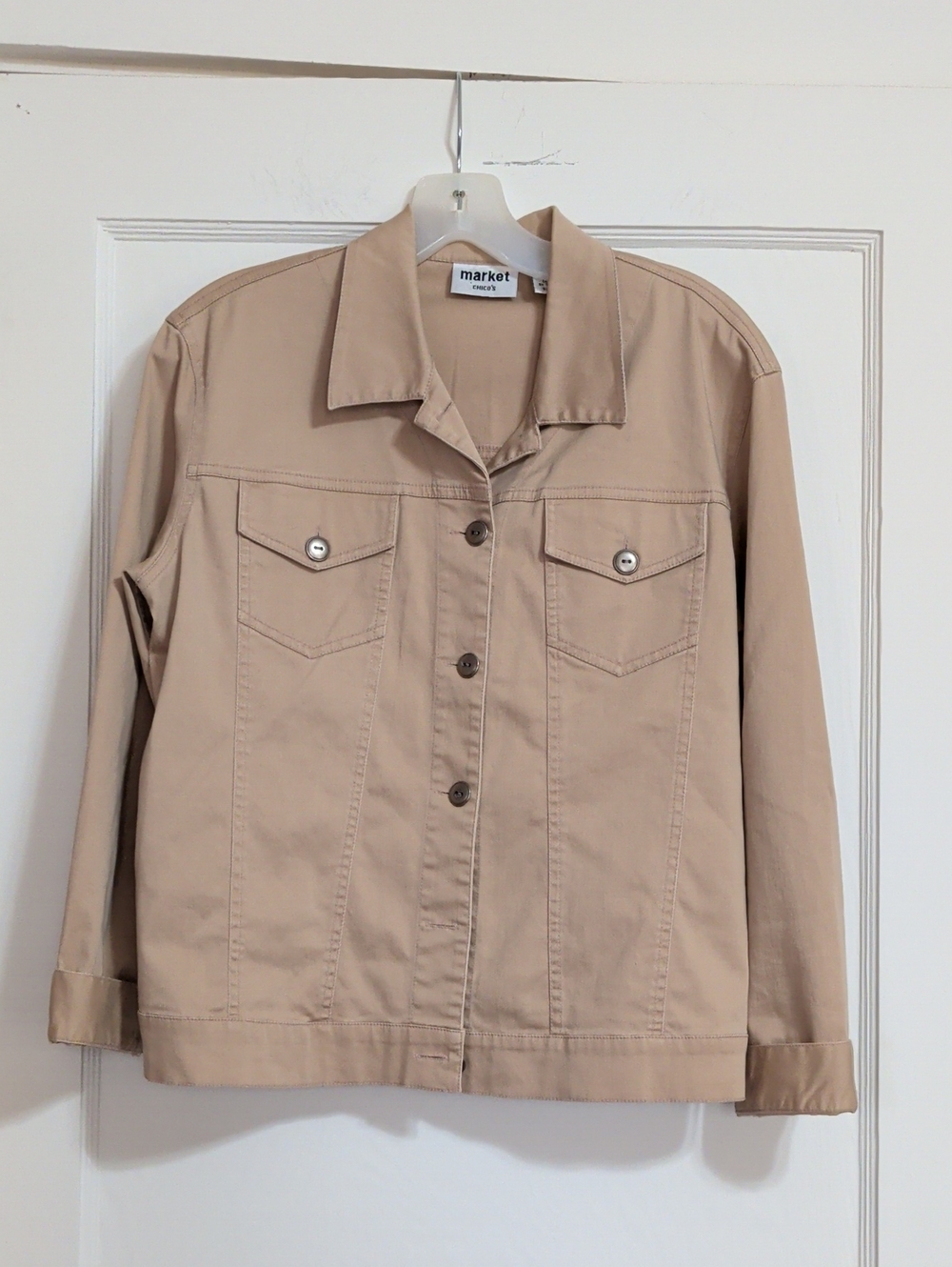Market Chicos Ladies Size 0 Beige Blazer Jacket Small